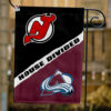 Devils vs Avalanche House Divided Flag, NHL House Divided Flag