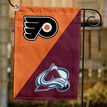 Flyers vs Avalanche House Divided Flag, NHL House Divided Flag