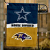 Cowboys vs Ravens House Divided Flag, NFL House Divided Flag