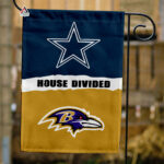 Cowboys vs Ravens House Divided Flag, NFL House Divided Flag