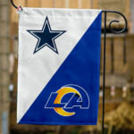 Cowboys vs Rams House Divided Flag, NFL House Divided Flag