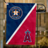 Astros vs Angels House Divided Flag, MLB House Divided Flag