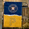 Astros vs Pirates House Divided Flag, MLB House Divided Flag