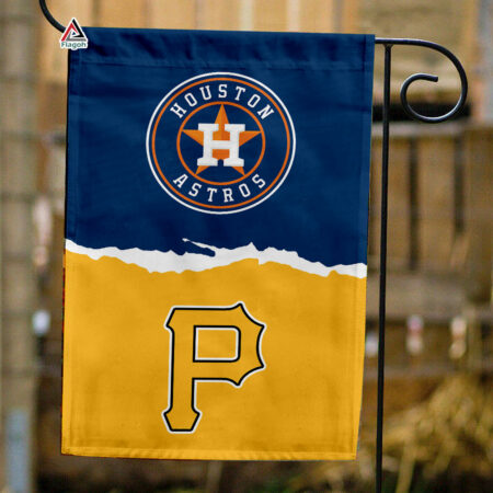 Astros vs Pirates House Divided Flag, MLB House Divided Flag