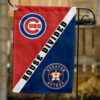 Cubs vs Astros House Divided Flag, MLB House Divided Flag