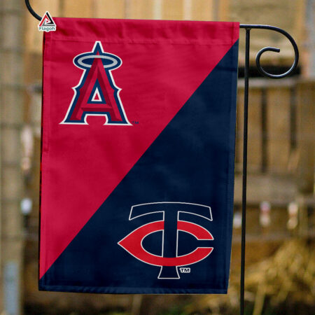 Angels vs Twins House Divided Flag, MLB House Divided Flag