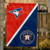 Blue Jays vs Astros House Divided Flag, MLB House Divided Flag