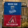 Royals vs Diamondbacks House Divided Flag, MLB House Divided Flag