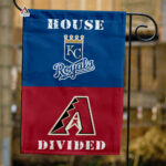 Royals vs Diamondbacks House Divided Flag, MLB House Divided Flag
