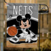 Brooklyn Nets x Mickey Basketball Flag, NBA Premium Flag