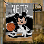 Brooklyn Nets x Mickey Basketball Flag, NBA Premium Flag