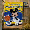 Golden State Warriors x Mickey Basketball Flag, NBA Premium Flag
