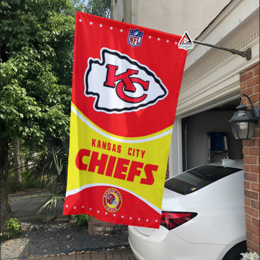 Kansas City Chiefs Football Team Flag, NFL Premium Two-sided Vertical Flag Kansas City Chiefs Football Team Flag, NFL Premium Two-sided Vertical Flag
