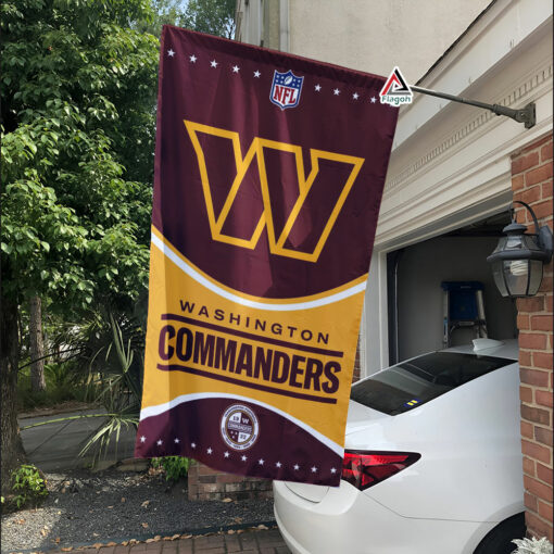 Washington Commanders Football Team Flag, NFL Premium Two-sided Vertical Flag