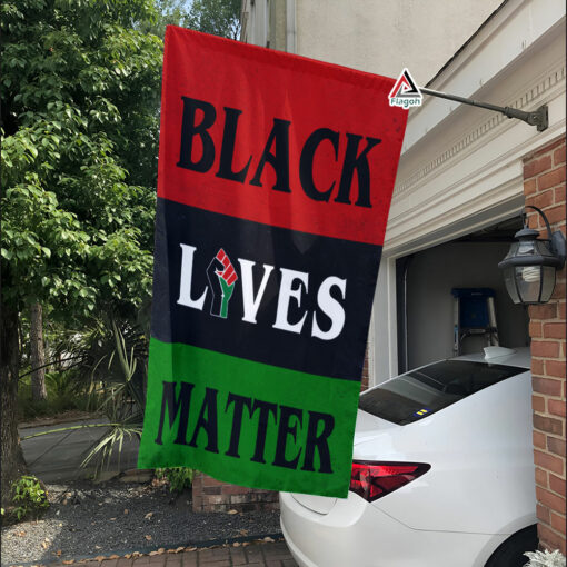 Pan-African Black Lives Matter Flag, Africa Color Red, Black, Green Flag with BLM Pride, Black Awareness Double-Sided Flag