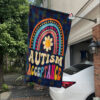 Autism Acceptance Flag, Proud Autism Parent Garden Flag, World Autism Awareness Day Flag