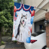Husky Dog America 4th July Flag, Husky USA Patriotic Independence Day Flag, The Fourth of July Flag 1 Husky Dog America 4th July Flag, Husky USA Patriotic Independence Day Flag, The Fourth of July Flag