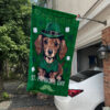 Dachshunds Dog St Patricks Day House Flag, Shamrock Saint Patricks Flag for Garden and Home Decorations 2 2 Patrick 4