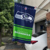 Seattle Seahawks Football Team Flag, NFL Premium Two-sided Vertical Flag 2 2 Seahawks 01