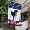 Welcome Personalized Labrador Retriever Lovers Garden Flag, Custom Family Name Americana Flag 4 2 Welcome Custom Black Lab Dog