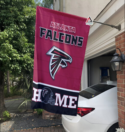 Atlanta Falcons Football Flag, Freddie Falcon Mascot Personalized Football Fan Welcome Flags, Custom Family Name NFL Decor Atlanta Falcons Football Flag, Freddie Falcon Mascot Personalized Football Fan Welcome Flags, Custom Family Name NFL Decor