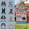 Happy 4th Of July Flags, Personalized Dog Decorative Garden Flag, Custom Patriotic Flag For Pet Lovers 7 3 July 4th Custom Name Dog Breeds 03
