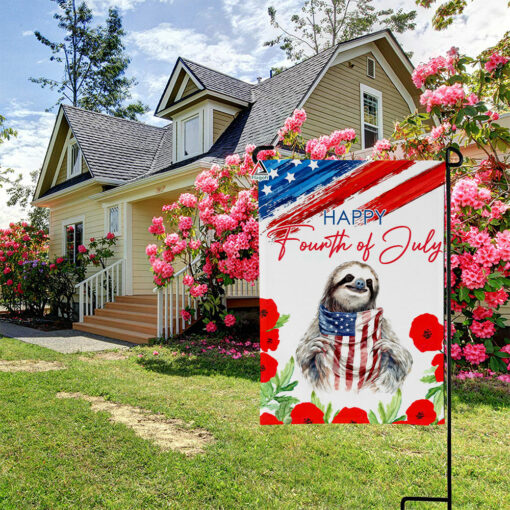 Sloth Patriotic 4th Of July American Flag, Sloth Happy Independence Day Flag Sloth Patriotic 4th Of July American Flag, Sloth Happy Independence Day Flag