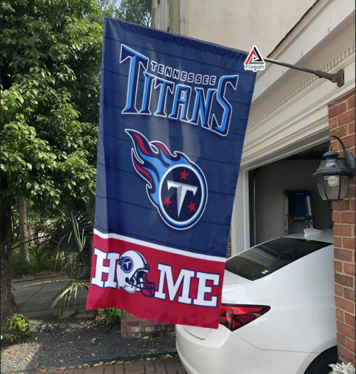 Tennessee Titans Football Flag, T-Rac Mascot Personalized Football Fan Welcome Flags, Custom Family Name NFL Decor Tennessee Titans Football Flag, T-Rac Mascot Personalized Football Fan Welcome Flags, Custom Family Name NFL Decor