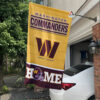 Washington Commanders Football Flag, Major Tuddy Mascot Personalized Football Fan Welcome Flags, Custom Family Name NFL Decor 5 3 Washington Commanders WelcomeCustom Names Front
