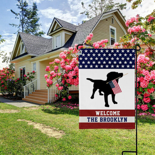 Welcome Personalized Labrador Retriever Lovers Garden Flag, Custom Family Name Americana Flag Welcome Personalized Labrador Retriever Lovers Garden Flag, Custom Family Name Americana Flag