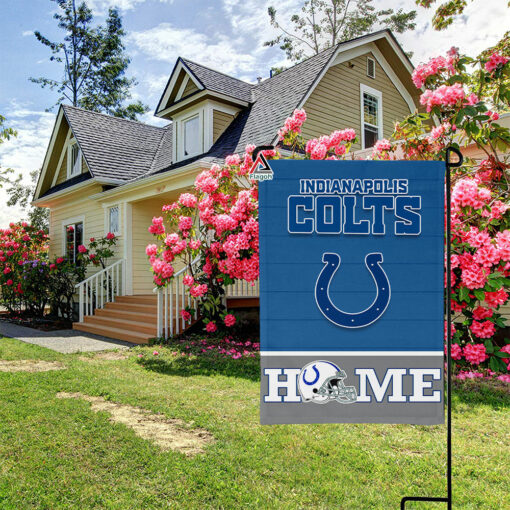 Indianapolis Colts Football Flag, Blue Mascot Personalized Football Fan Welcome Flags, Custom Family Name NFL Decor
