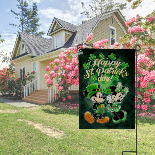 Mickey Mouse Happy St. Patrick’s Day Flag, Irish Flag Decor
