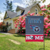Tennessee Titans Football Flag, T-Rac Mascot Personalized Football Fan Welcome Flags, Custom Family Name NFL Decor 5 4 Tennessee Titans WelcomeCustom Names Front