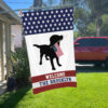 Welcome Personalized Labrador Retriever Lovers Garden Flag, Custom Family Name Americana Flag 2 4 Welcome Custom Black Lab Dog