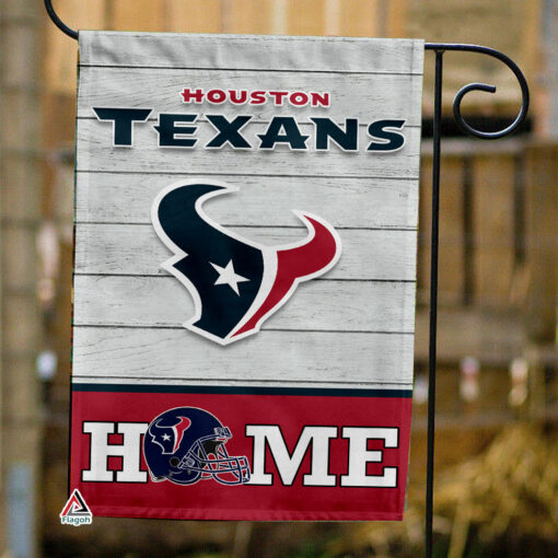 Houston Texans Football Flag, Toro Mascot Personalized Football Fan Welcome Flags, Custom Family Name NFL Decor