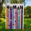 Human LGBT Garden Decoration Flag, Happy Pride Month Home Decor Flag