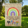 Human Kind Be Both Welcome Garden Flag, Yard Outdoor Farmhouse Decorations, Be Kind Flag Gift