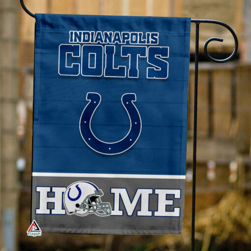 Indianapolis Colts Football Flag, Blue Mascot Personalized Football Fan Welcome Flags, Custom Family Name NFL Decor