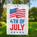 4th of July Garden Flag, Stars and Stripes Patriotic Memorial Day, Welcome Decorations Yard Flag