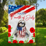 Sloth Patriotic 4th Of July American Flag, Sloth Happy Independence Day Flag