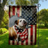 Patriotic Boston Terrier July 4th Garden Flag, American Terrier Dog Breed Freedom Day Flag