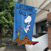 Peanuts Snoopy Welcome Fall Flag, Seasonal Autumn & Fall House Flag 2 Peanuts Snoopy Welcome Fall Flag, Seasonal Autumn & Fall House Flag