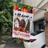 Happy HalloThanksMas Garden Flag, Seasonal October Flag for Yard Outside Decorations 2 Happy HalloThanksMas Garden Flag, Seasonal October Flag for Yard Outside Decorations