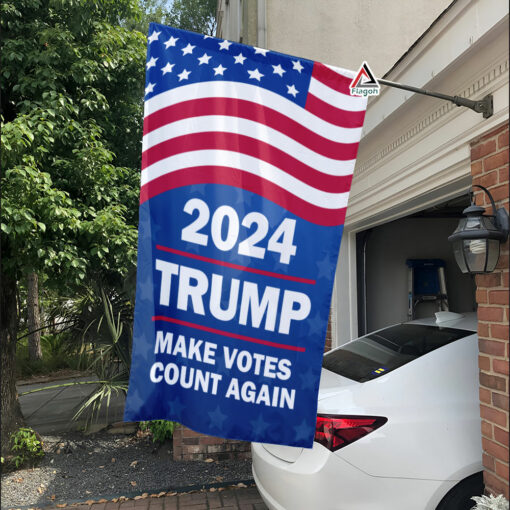 Trump 2024 Make Votes Count Again Flag, Vote Republican Yard Flag