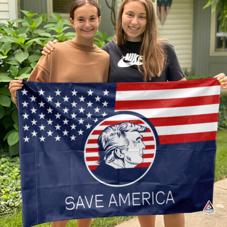 Trump Save America USA Flag, President Donald Trump 2024 Flag