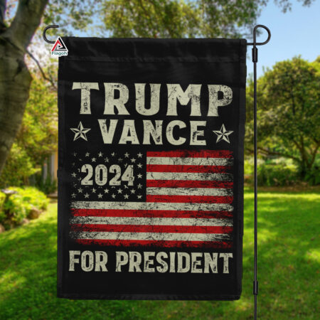Trump Vance 2024 Flag, Make America Great Again Flag, Republican Supporters Garden Flag