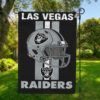 Las Vegas Raiders Helmet Vertical Flag, Raiders NFL Outdoor Flag
