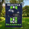 Seattle Seahawks Helmet Vertical Flag, Seahawks NFL Outdoor Flag