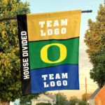 Ducks vs Custom Team House Divided Flag, Custom Split Flag