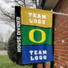 Ducks vs Custom Team House Divided Flag, Custom Split Flag